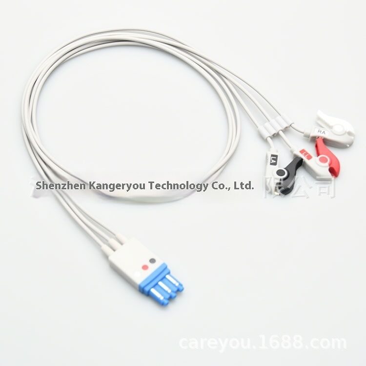 American Standard M3000A DG Type Three-Lead ECG Connection Line CE Certified Class II 3.0m for Adult Medical Consumables