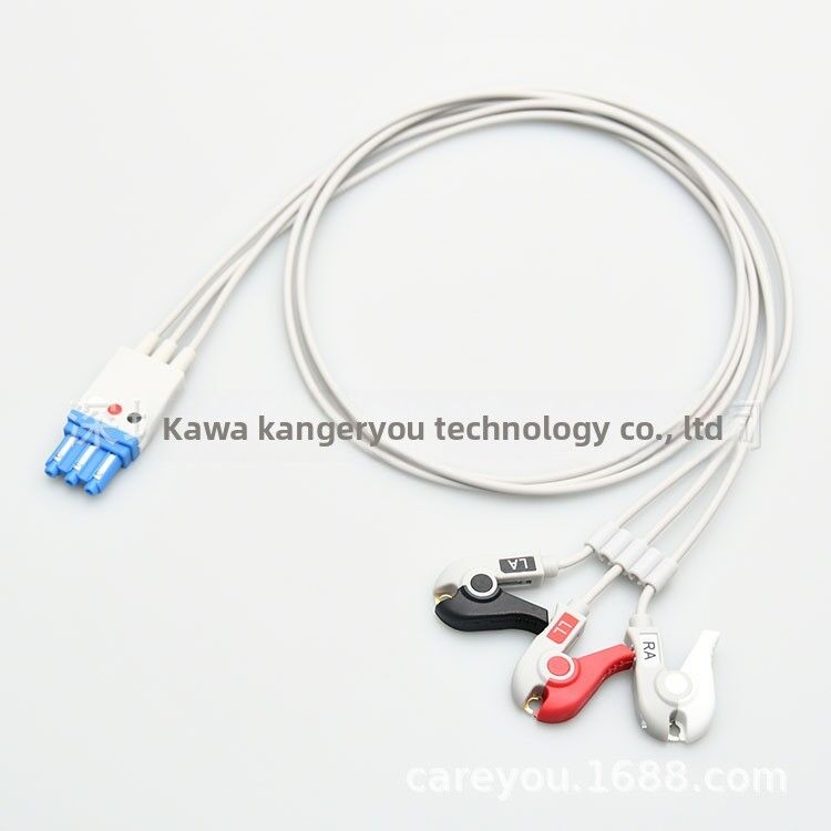 American Standard M3000A DG Type Three-Lead ECG Connection Line CE Certified Class II 3.0m for Adult Medical Consumables
