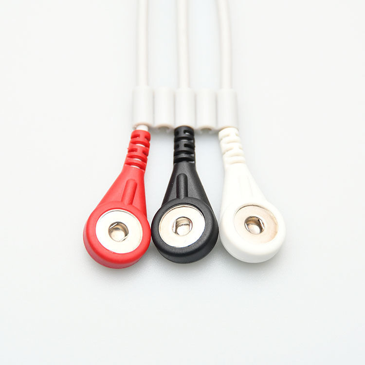 Compatible with PM7000 Wisconsin HWATIME Creative One Piece Series ECG Cable with 3 Leads