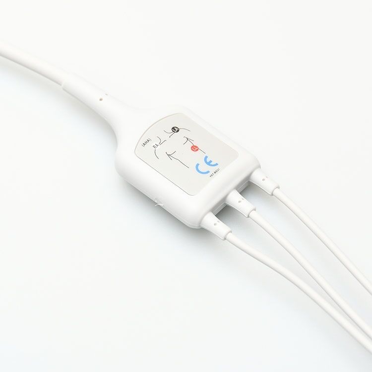 Compatible with PM7000 Wisconsin HWATIME Creative One Piece Series ECG Cable with 3 Leads
