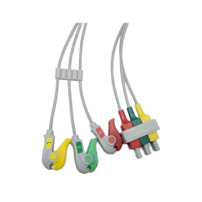 M1601A M1611A Compatible 3-Lead ECG Trunk Cable and Patient Monitor Leads Medical Consumables