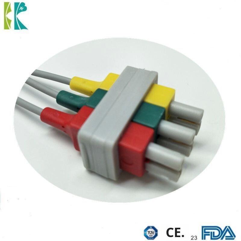 M1601A M1611A Compatible 3-Lead ECG Trunk Cable and Patient Monitor Leads Medical Consumables