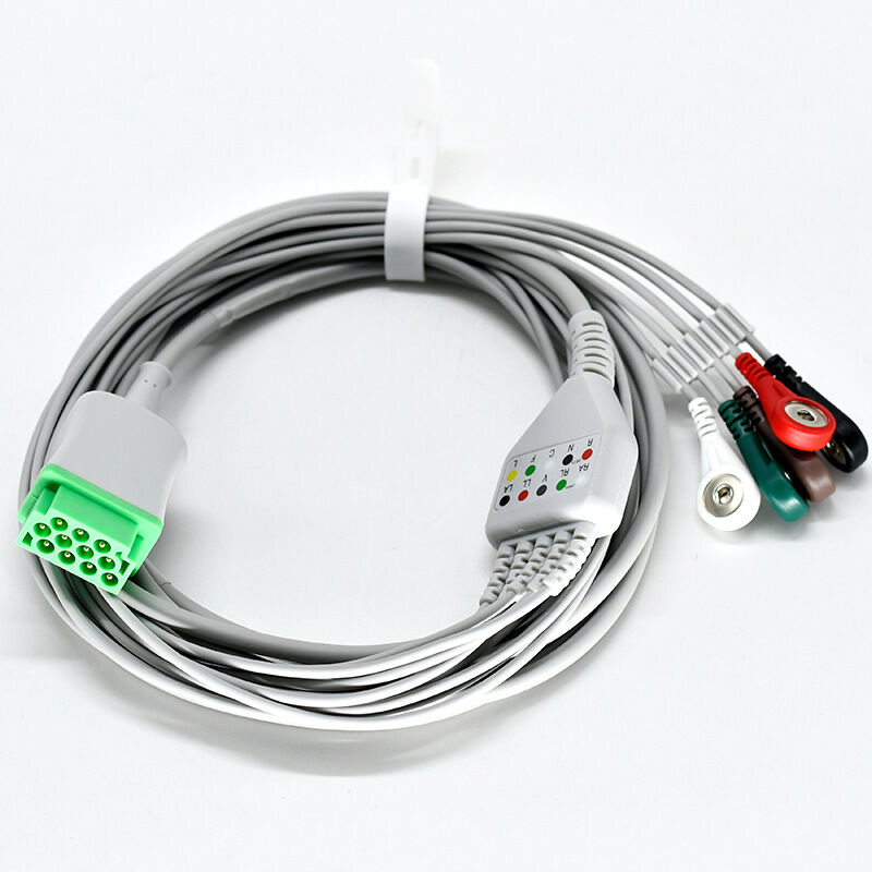 Compatible Dash PRO 4000/3000/Solar 8000 11PIN One Piece Series ECG Cable 5 Leads CE Certified Class I 3.2m Medical Consumables