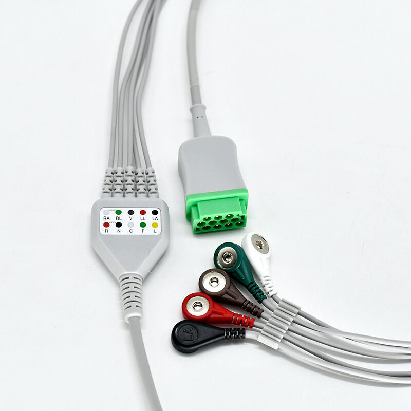 Compatible Dash PRO 4000/3000/Solar 8000 11PIN One Piece Series ECG Cable 5 Leads CE Certified Class I 3.2m Medical Consumables