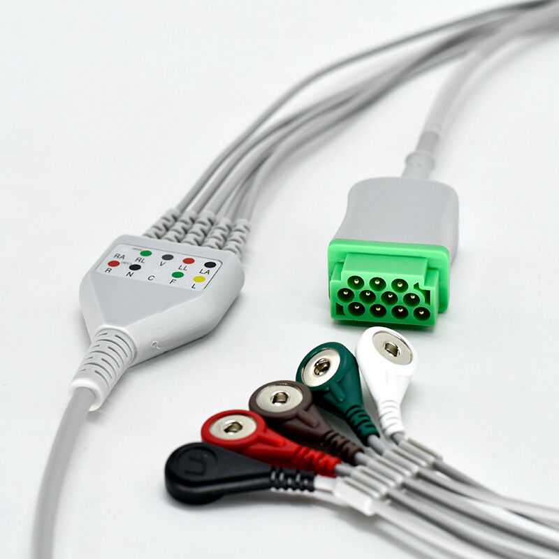Compatible Dash PRO 4000/3000/Solar 8000 11PIN One Piece Series ECG Cable 5 Leads CE Certified Class I 3.2m Medical Consumables