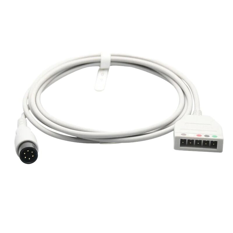 Compatible 6-Pin ECG Trunk Cable and Leads for PM6000 7000 8000 9000 Patient Monitors Medical Consumables