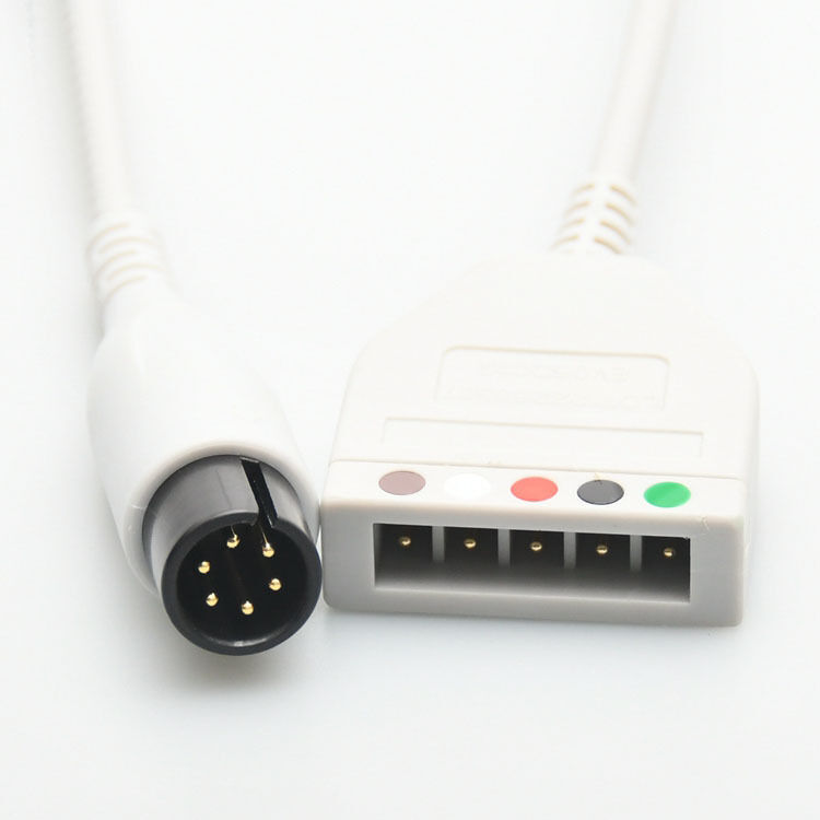 Compatible 6-Pin ECG Trunk Cable and Leads for PM6000 7000 8000 9000 Patient Monitors Medical Consumables