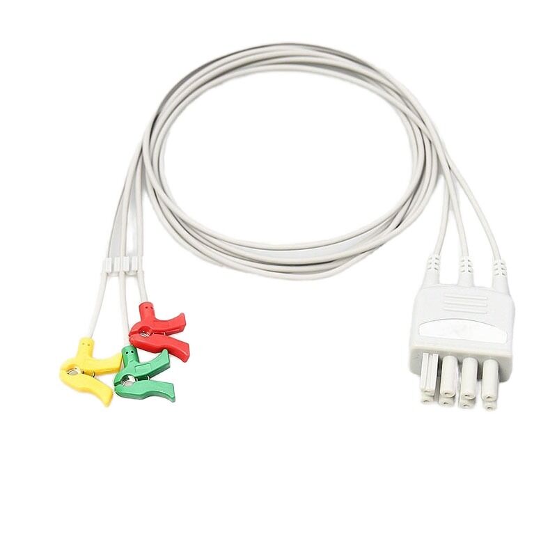 Adult ECG JC-906P Trunk Cable 3 Leads OEM B3-JS3IX Grey 0.9m Patient Monitor Compatible BSM23012353 BR-903P Medical Consumables
