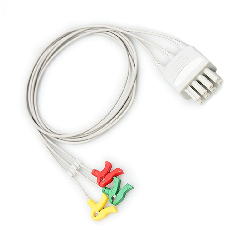 Adult ECG JC-906P Trunk Cable 3 Leads OEM B3-JS3IX Grey 0.9m Patient Monitor Compatible BSM23012353 BR-903P Medical Consumables