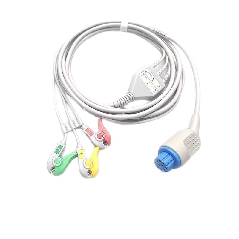 Comfortable and Convenient 3Lead ECG Lead Wire Compatible with 8000 12 NT 2010 Athe Medical Consumables