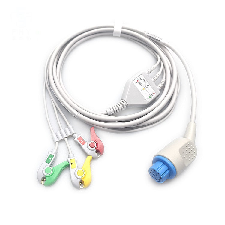 Comfortable and Convenient 3Lead ECG Lead Wire Compatible with 8000 12 NT 2010 Athe Medical Consumables