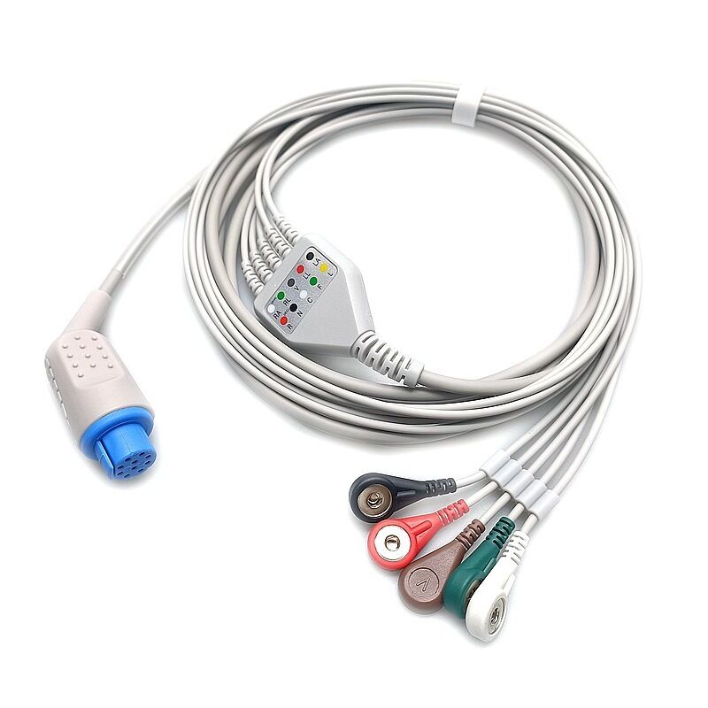 Comfortable and Convenient 3Lead ECG Lead Wire Compatible with 8000 12 NT 2010 Athe Medical Consumables