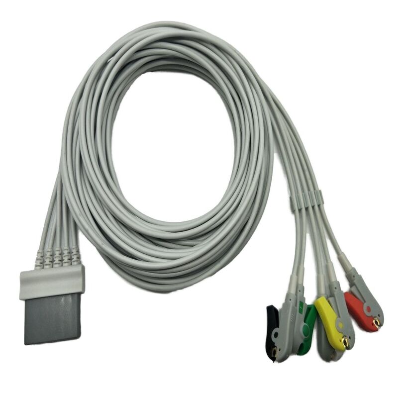 For Schiller Eos Type Five Compatible Medical Consumables Five-Lead ECG Monitoring Disinfecting Cable for Split ECG