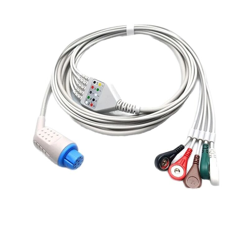 AS3Cs310 Compatible Five-Lead Hole Integrated ECG Medical Consumables Five-Lead Hole Integrated ECG Lead Wire