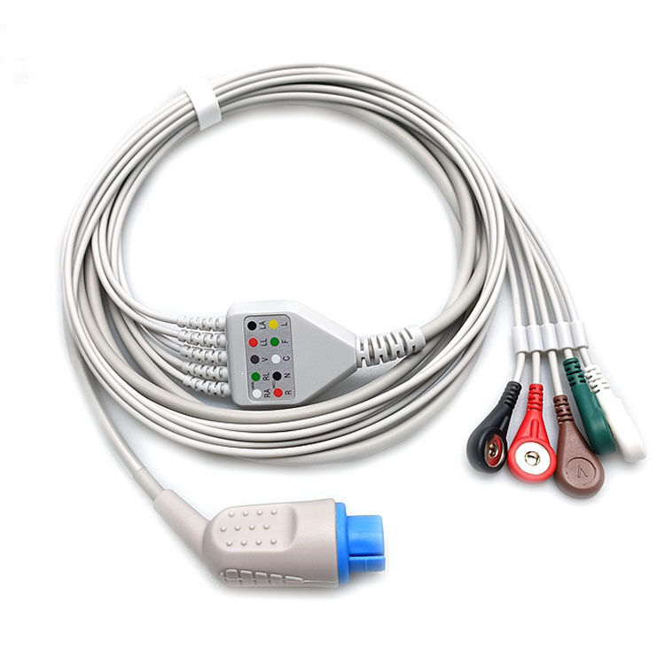 AS3Cs310 Compatible Five-Lead Hole Integrated ECG Medical Consumables Five-Lead Hole Integrated ECG Lead Wire