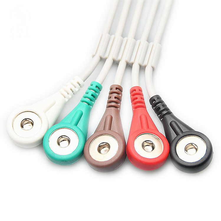 AS3Cs310 Compatible Five-Lead Hole Integrated ECG Medical Consumables Five-Lead Hole Integrated ECG Lead Wire