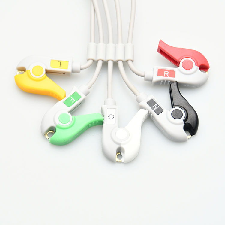 Commen C30C50Star8000Nc8 Compatible 12-Pin Integrated Five-Lead ECG Lead Wire Medical Consumables CE Certified 3.2m Green