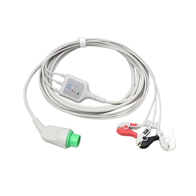 Compatible with Kangqiang Kontron 7000 12 Pin Integrated ECG Medical Consumables Clip on Monitor ECG Lead Wires