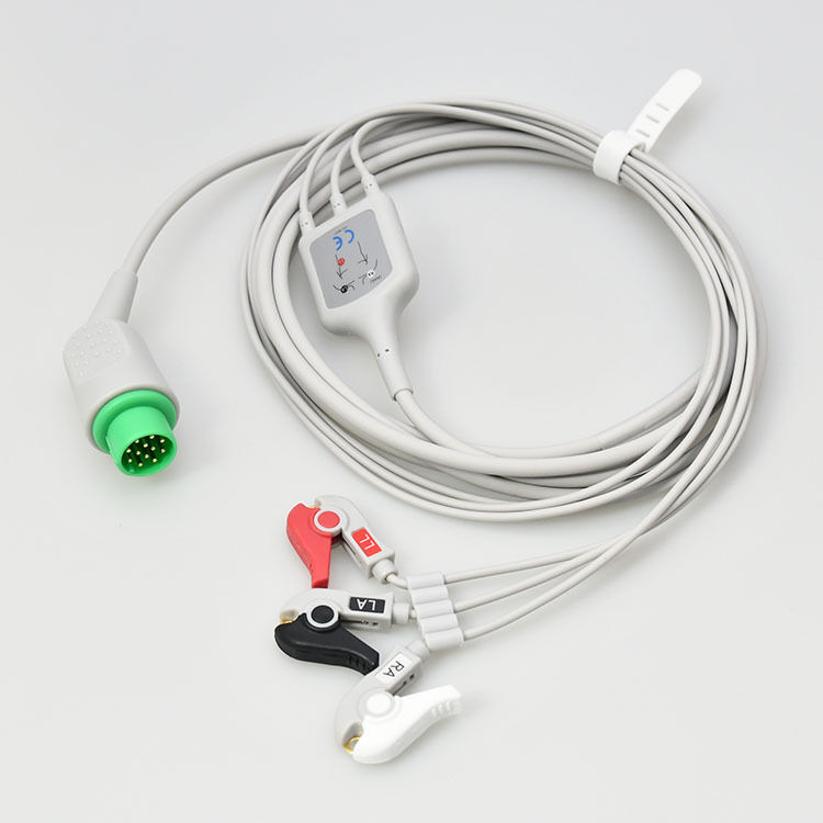 Compatible with Kangqiang Kontron 7000 12 Pin Integrated ECG Medical Consumables Clip on Monitor ECG Lead Wires
