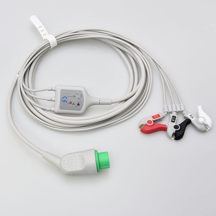 Compatible with Kangqiang Kontron 7000 12 Pin Integrated ECG Medical Consumables Clip on Monitor ECG Lead Wires