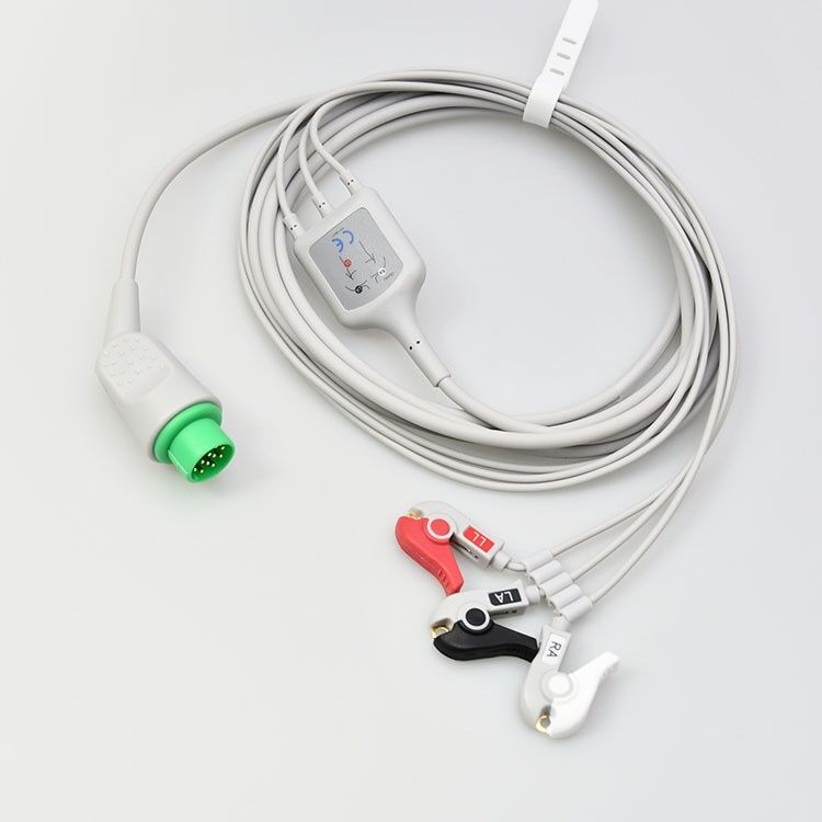 Compatible with Kangqiang Kontron 7000 12 Pin Integrated ECG Medical Consumables Clip on Monitor ECG Lead Wires