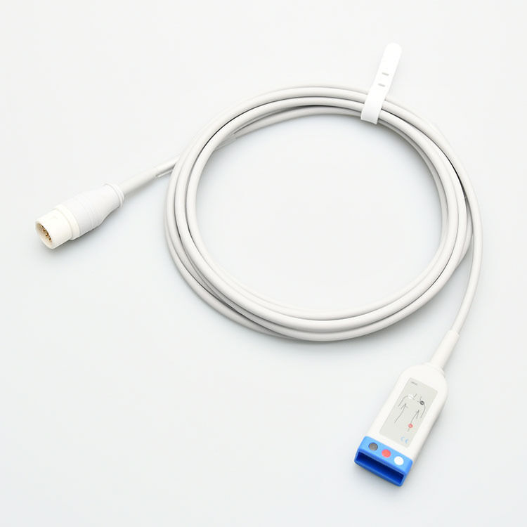 New KB2-2601G3A 12-Pin Three-Lead White 2.5m ECG Main Cable Medical Consumable Compatible with Various Systems