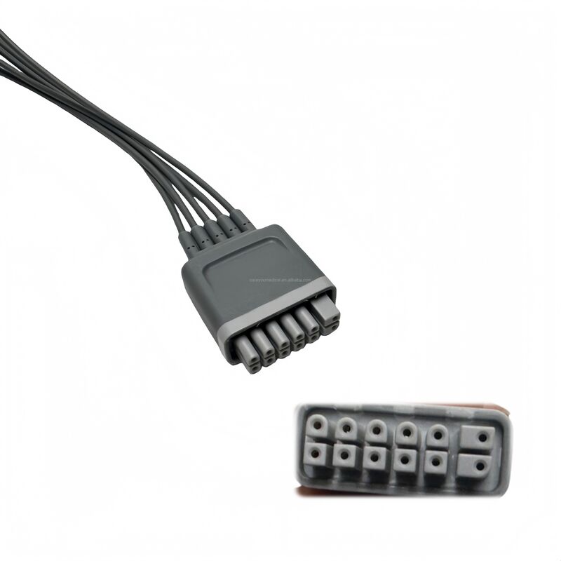 OEM Medical Grade ECG Lead Wire Compatible Telemetry Three-Lead American Standard Buckle-Type Splitter Model KRY-BSA3A 2.6MM