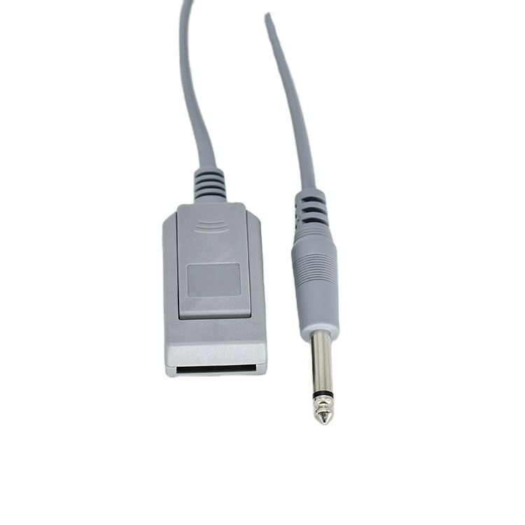 Patient Return Electrode Cable 6.3mm Plug Electric Knife Negative Plate Grounding Pad Medical Consumables 2.8m CE Certified